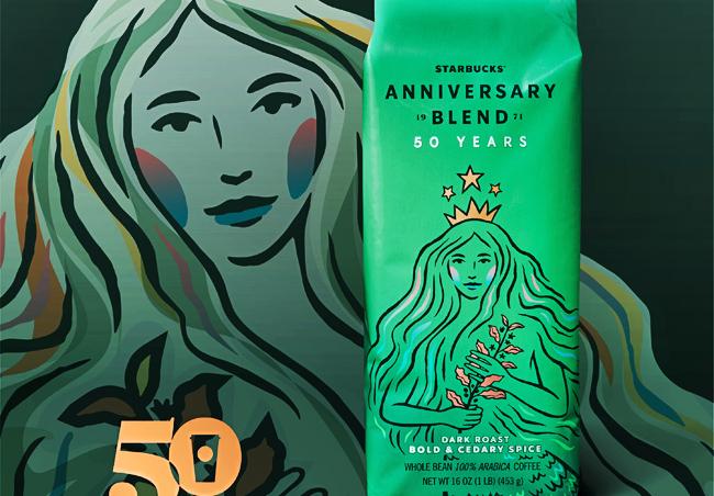 Starbucks 50 aniversary Publimark
