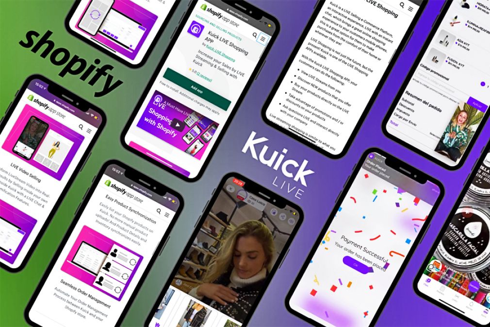 App de compras en vivo Kuick se integra con Shopify