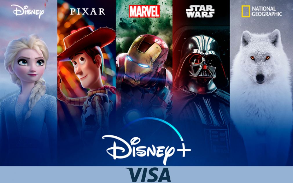 Disney+ de regalo para clientes de Visa en Latam