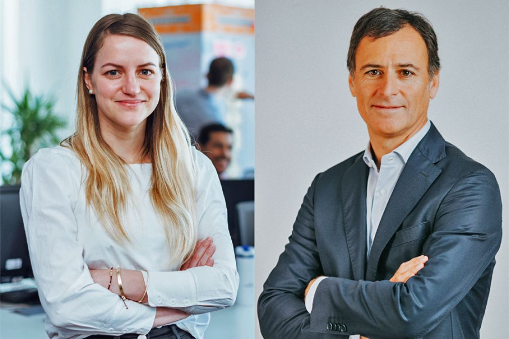 Carolina Samsing, de Nubox, y Andr&eacute;s Varas, de Bice Vida