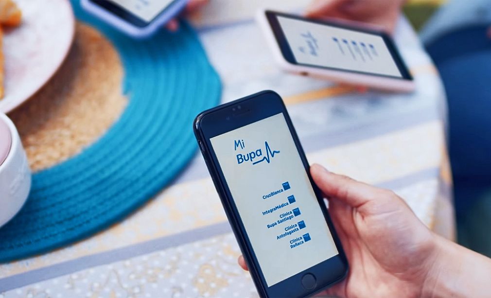 Aplicación móvil del grupo de salud Bupa en Chile