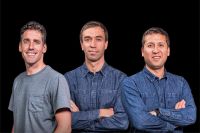 Rodrigo Andrade, Andr&eacute;s Alcalde e Ignacio Miranda, cofundadores de Moov Media Group